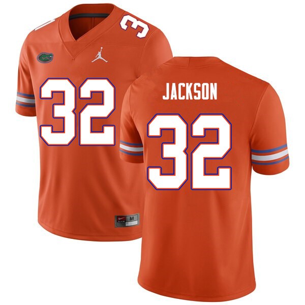 Men #32 N'Jhari Jackson Florida Gators College Football Jersey Orange